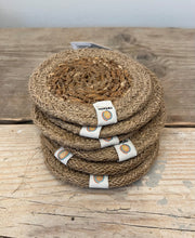 Load image into Gallery viewer, reSpiin - natural jute &amp; seagrass coasters
