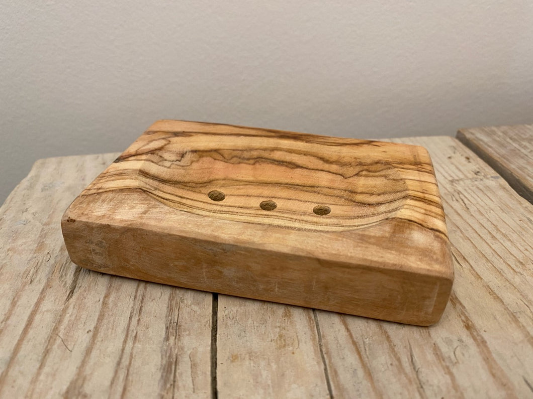 olive wood soap dish - rectangle